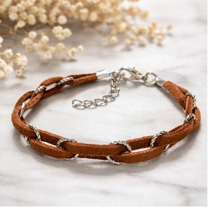 Braided Suede Bracelet - - LadybugfeetDesigns -
