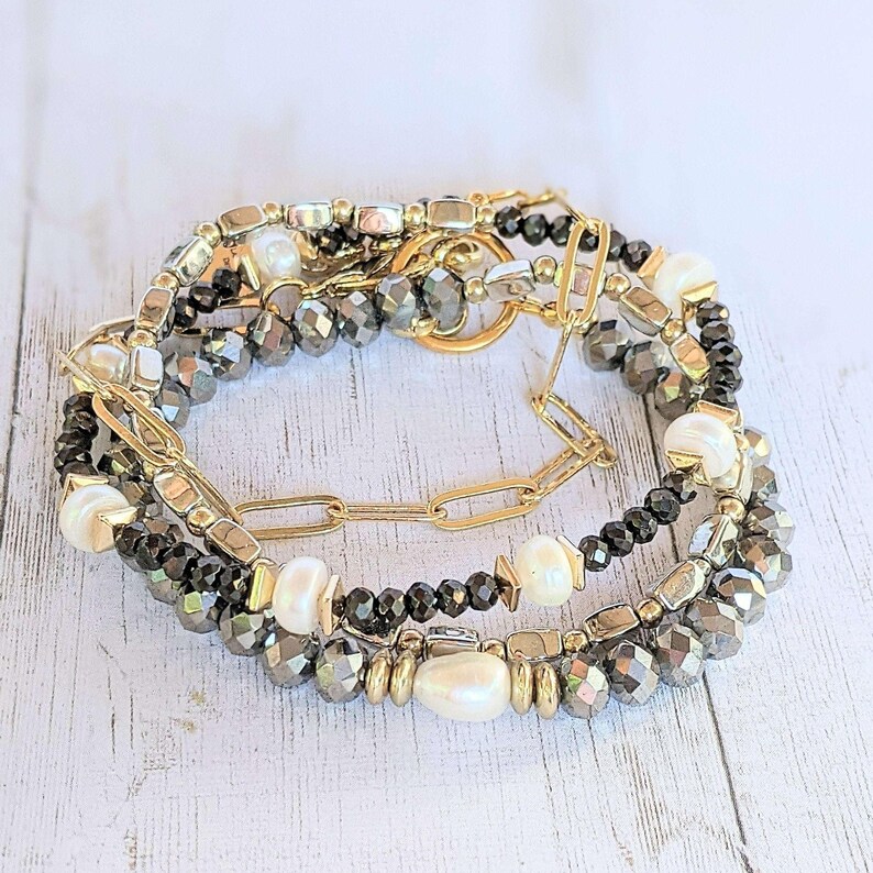 Elegant Energy Crystal Endless wrap bracelet - - LadybugfeetDesigns -