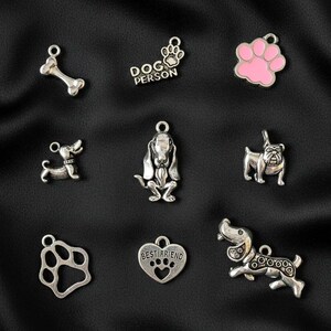 Dog Person Charm Box - 9 pc., Silver - - LadybugfeetDesigns -