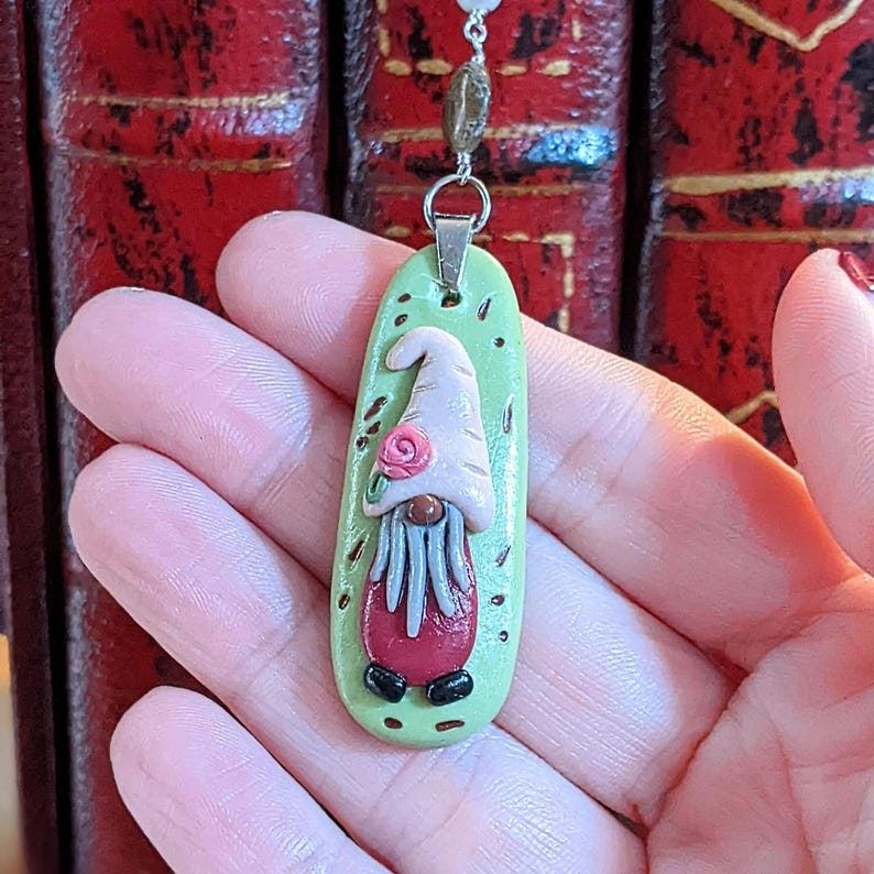 Gnome Labradorite Bead Bookmark - - LadybugfeetDesigns -