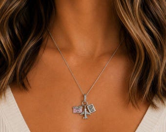 Take me Away Necklace, 20 inches - Silver