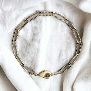 Antique Silver Textured Paperclip Link Charm Bracelet Base - D.i.y. - Build Your Charm Bracelet! - - LadybugfeetDesigns -