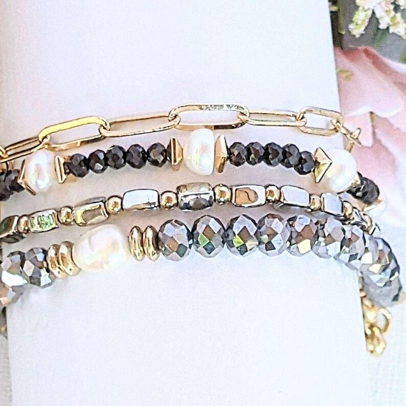 Elegant Energy Crystal Endless wrap bracelet - - LadybugfeetDesigns -