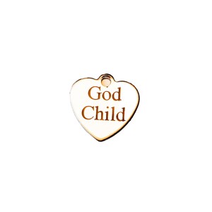 Gold Child Heart Charm - - LadybugfeetDesigns -