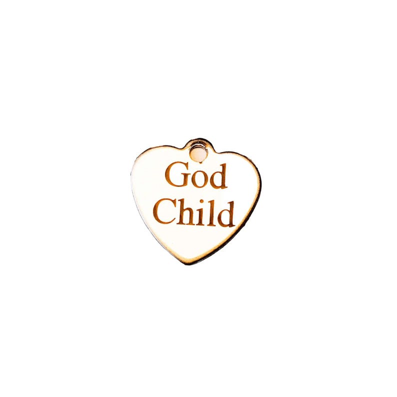 Gold Child Heart Charm - - LadybugfeetDesigns -