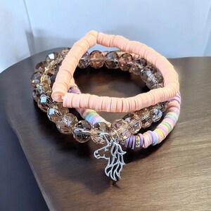 Unicorn Dream Stretch Bracelet Stack - - LadybugfeetDesigns -