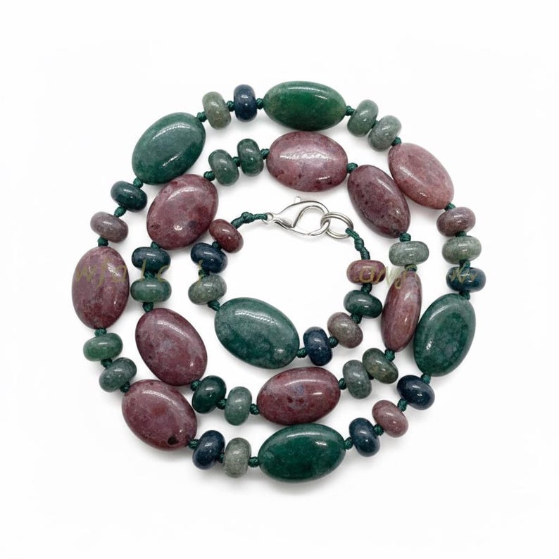 Indian Agate Semi-Precious Gemstone Necklace - 20-36 inches - - LadybugfeetDesigns -