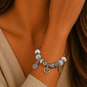 Easy Wrap Memorial Cuff Bracelet, Silver - - LadybugfeetDesigns -