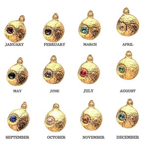 Gold Birthstone Cuff bangle, European Charm Bracelet - - LadybugfeetDesigns -