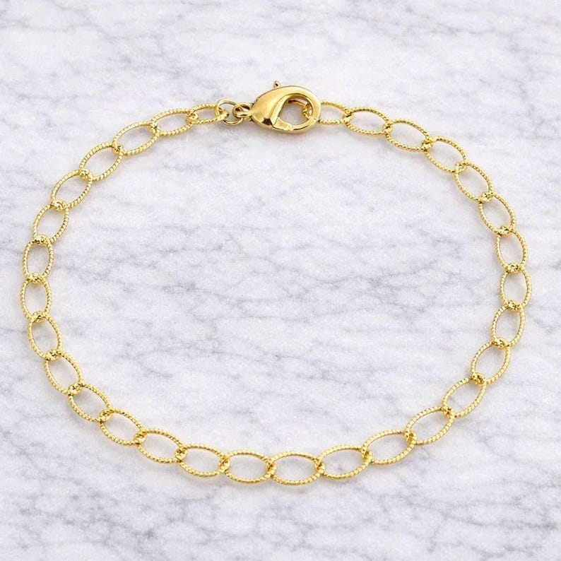 14K Gold Filled Twisted Bracelet - D.i.y. - Build Your Charm Bracelet! - - LadybugfeetDesigns -
