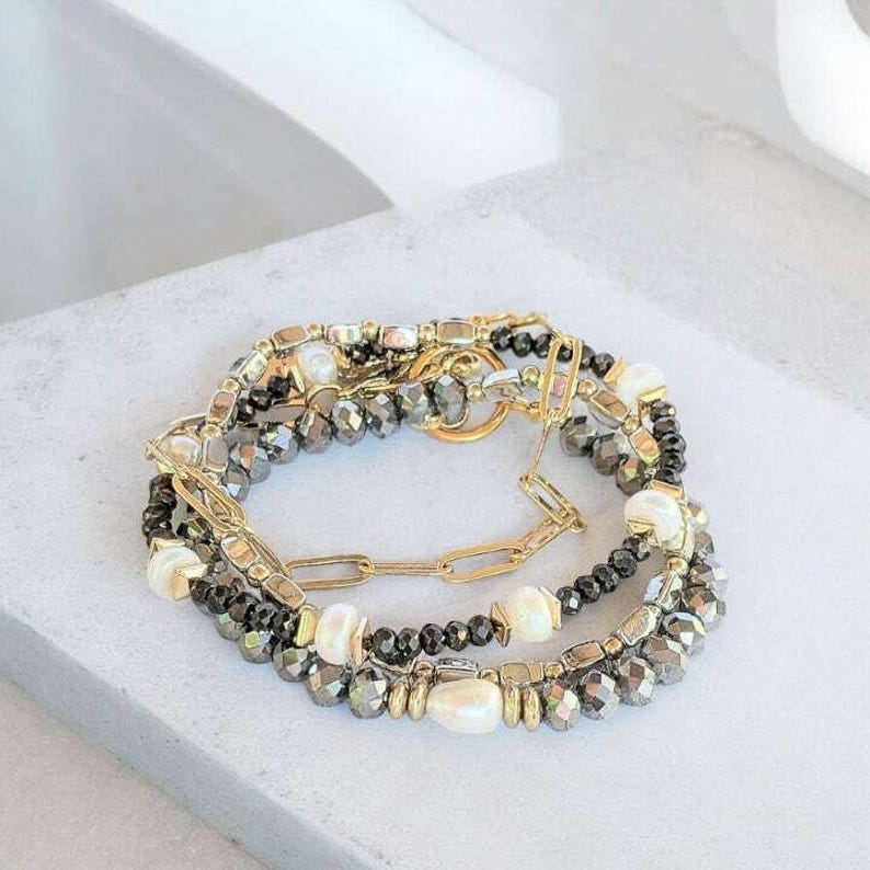 Elegant Energy Crystal Endless wrap bracelet - - LadybugfeetDesigns -