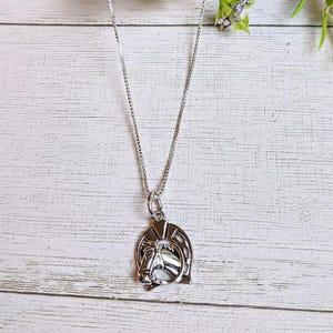 Horse Pendant charm necklace, Sterling Silver - 22 inch - - LadybugfeetDesigns -