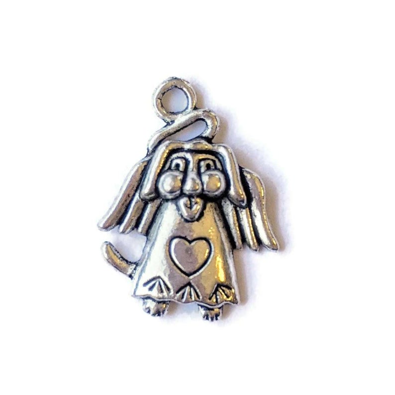 Doggie Angel Charm - - LadybugfeetDesigns -