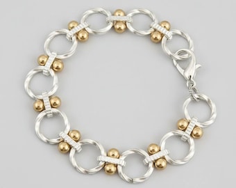 Chunky Two-Tone Chain Bracelet