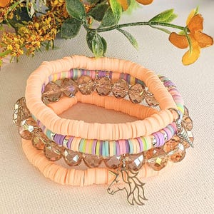 Unicorn Dream Stretch Bracelet Stack - - LadybugfeetDesigns -