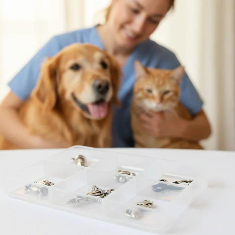 Veterinary Mini Charm Box - 6 pc., Silver - - LadybugfeetDesigns -