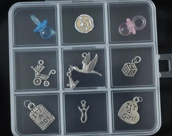 New Baby Charm Box - 9 pc., Silver