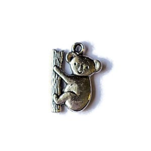 Silver Climbing Koala Charm - - LadybugfeetDesigns -
