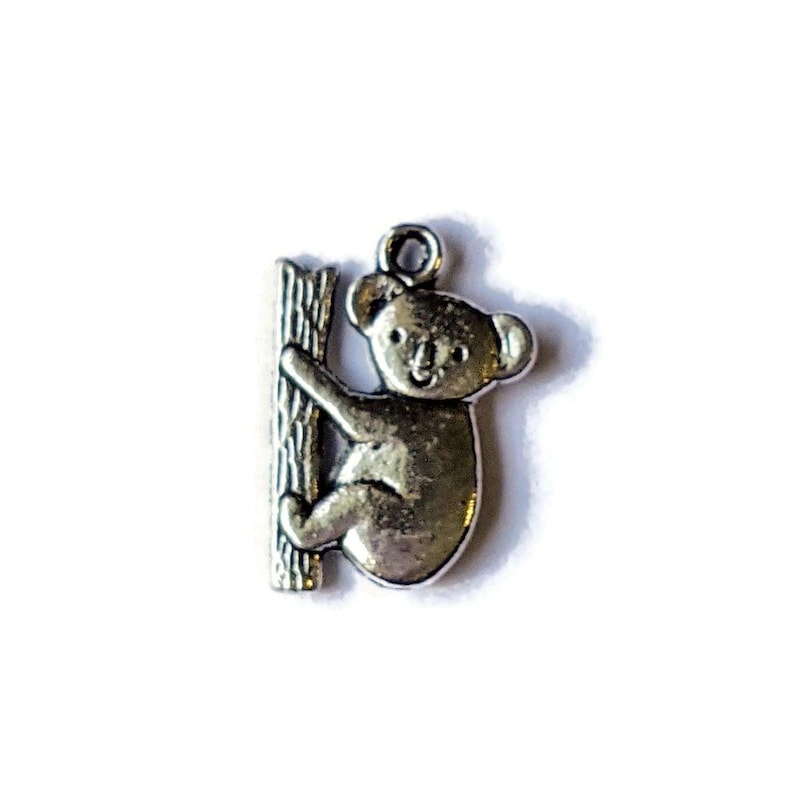 Silver Climbing Koala Charm - - LadybugfeetDesigns -