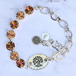 Tree of Life Faceted Crystal Bracelet - - LadybugfeetDesigns -