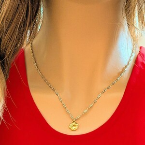 Paw Print necklace, Gold- 20 inch - - LadybugfeetDesigns -