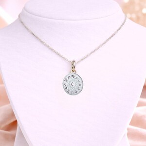 Zodiac Wheel Chart Necklace, Silver - Adjustable up to 24 inches - - LadybugfeetDesigns -