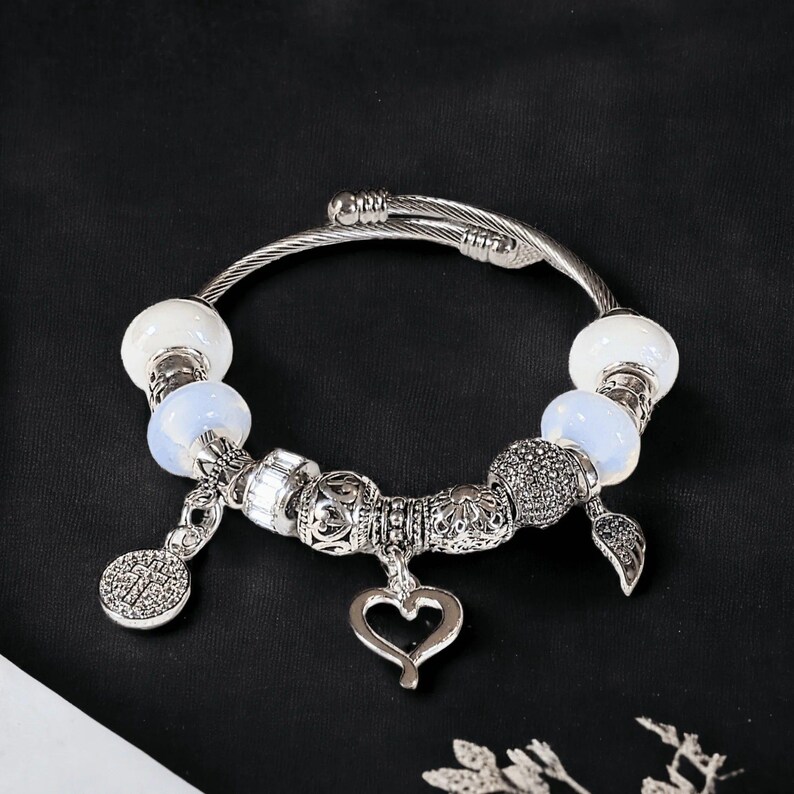 Easy Wrap Memorial Cuff Bracelet, Silver - - LadybugfeetDesigns -