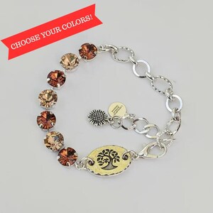 Tree of Life Faceted Crystal Bracelet - - LadybugfeetDesigns -