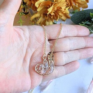 Adorable Dried Flower Tree Sloth - Yellow or Rose Gold - - LadybugfeetDesigns -