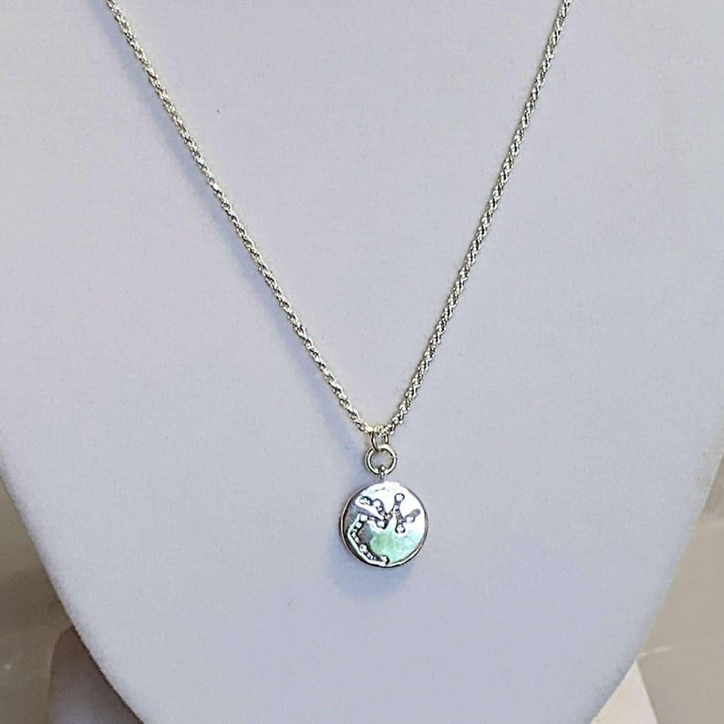 Zodiac Constellation Necklace, Silver - 12-24 inch - - LadybugfeetDesigns -