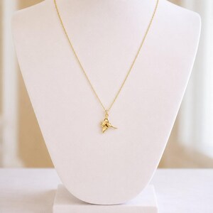 Manta Ray Necklace, Gold - 20 inches - - LadybugfeetDesigns -