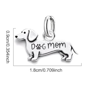 Dog Mom Necklace, 20 inches - Silver - - LadybugfeetDesigns -