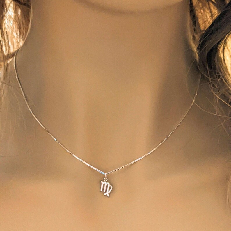 Zodiac Symbol Necklace, Sterling Silver - 12 - 24 inches - - LadybugfeetDesigns -