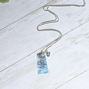 Dream Tag necklace, Sterling Silver - 30 inch - - LadybugfeetDesigns -