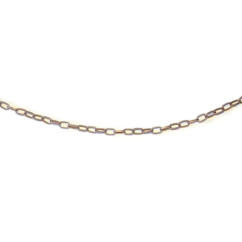 Antique Copper Steel Oval Link Charm Bracelet Base - D.I.Y. - BUILD YOUR CHARM BRACELET!