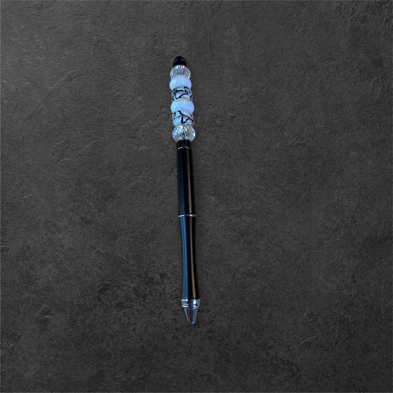 Black/White Crystal Gift Pen - - LadybugfeetDesigns -