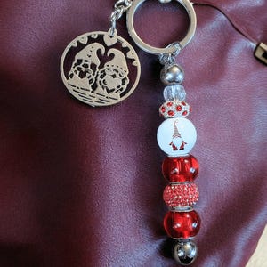 Gnome Couple Keychain/Purse Clip - - LadybugfeetDesigns -