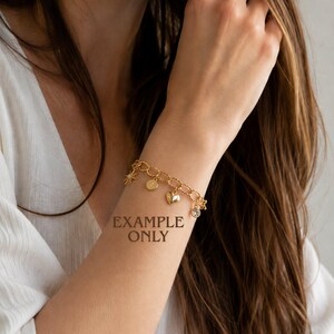 14K Gold PVD Charm Bracelet Base - D.i.y. - Build Your Charm Bracelet! - - LadybugfeetDesigns -