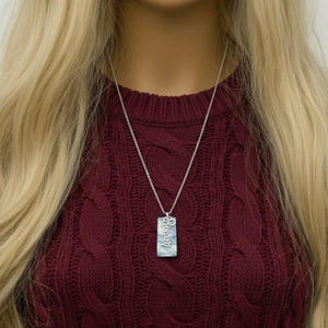 Dream Tag necklace, Sterling Silver - 30 inch - - LadybugfeetDesigns -