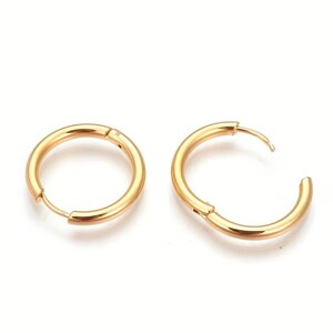 CZ Honeybee Hoop earrings, Gold -12mm - - LadybugfeetDesigns -