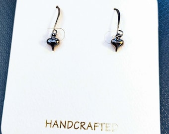 Tiny Puffy Heart Earrings