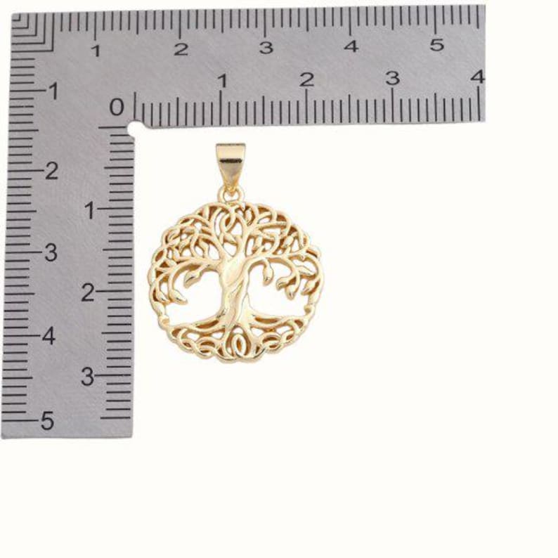 Tree of Life dangle earrings, gold plated - - LadybugfeetDesigns -