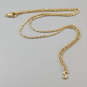 Mini Bubble Initial Necklace - Gold- 20 inch - - LadybugfeetDesigns -