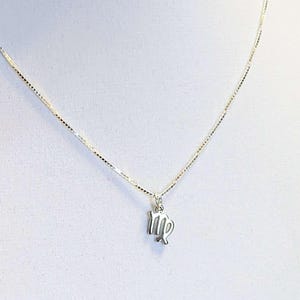 Zodiac Symbol Necklace, Sterling Silver - 12 - 24 inches - - LadybugfeetDesigns -
