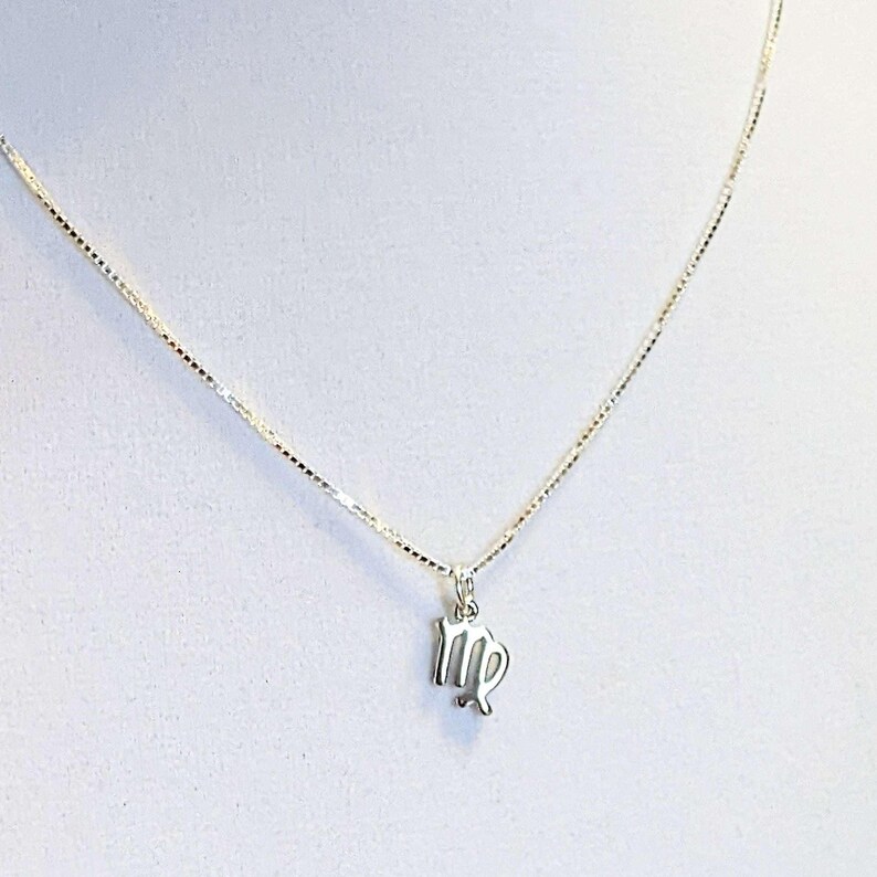 Zodiac Symbol Necklace, Sterling Silver - 12 - 24 inches - - LadybugfeetDesigns -