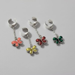 BUTTERFLY Ear cuff, silver - - LadybugfeetDesigns -