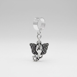 Elephant ear cuff, silver - - LadybugfeetDesigns -