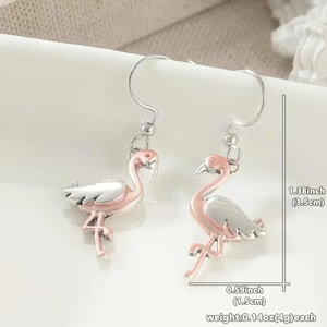 Rustic Flamingo Hook Earrings - - LadybugfeetDesigns -