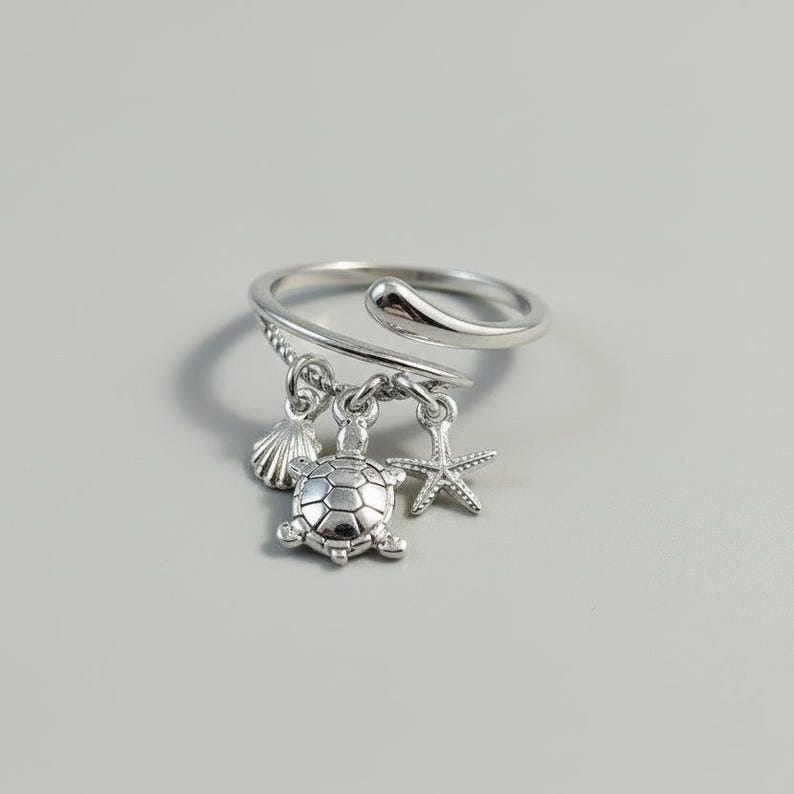 Beach Vibes Wrap Ring - - LadybugfeetDesigns -