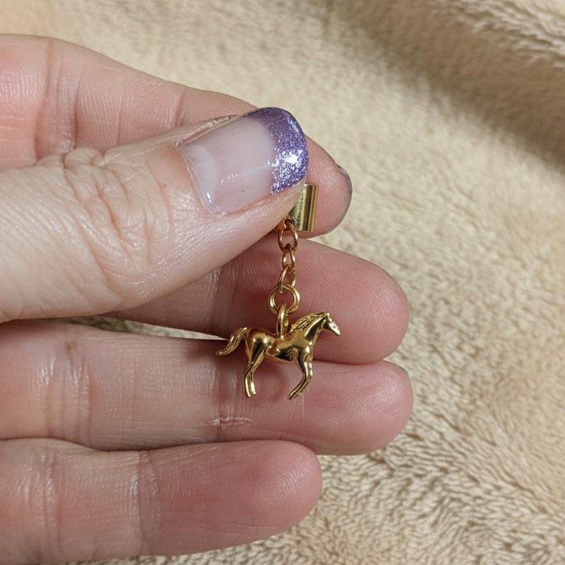 Horse Ear Cuff, Gold - - LadybugfeetDesigns -